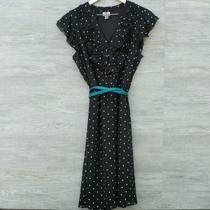 Worthington black polka dot dress